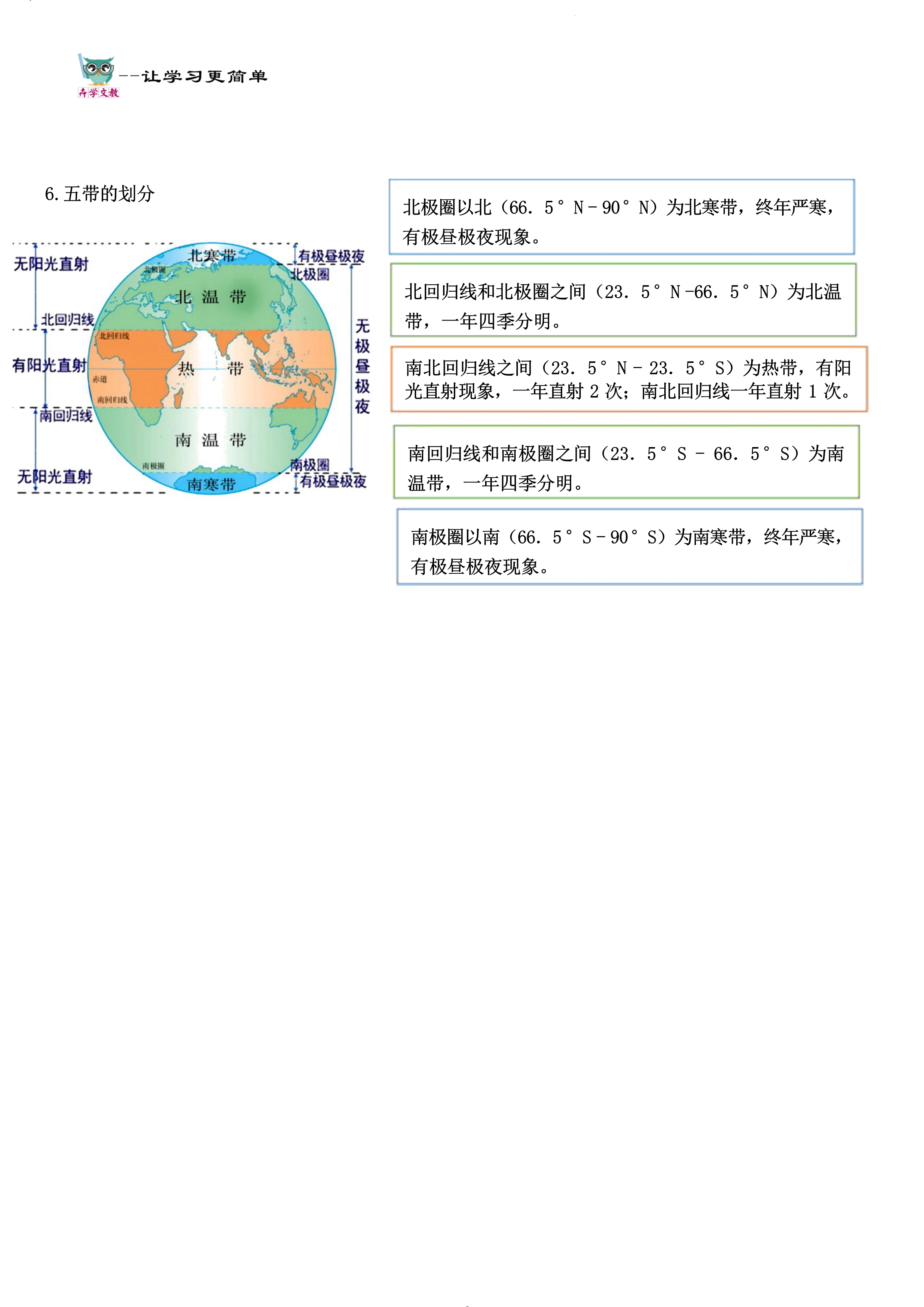 初中地理中考考点必背